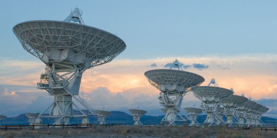 The Very Large Array (VLA) is a collection of 27 radio antennas