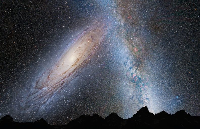 Andromeda Collides Milky Way