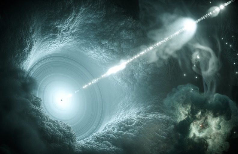 neutrino black hole at the center of a blazar galaxy