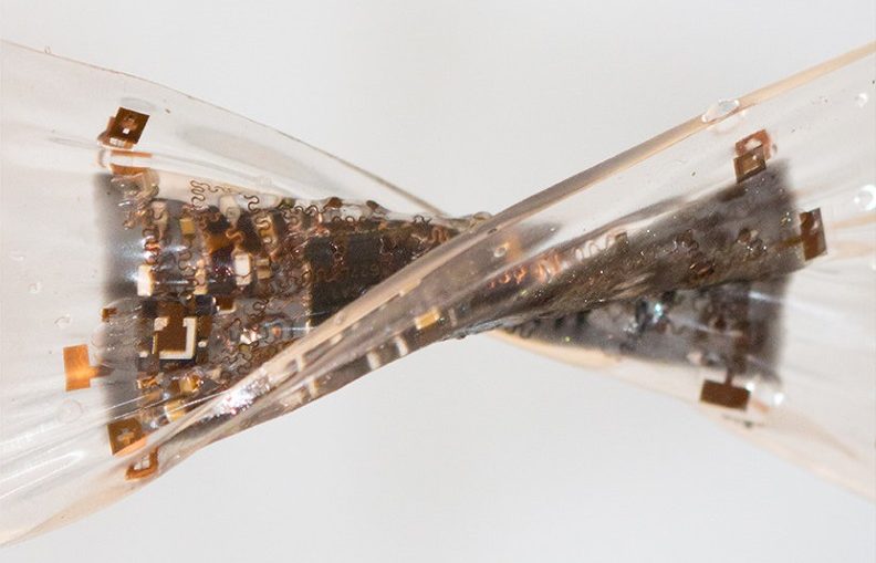 3-D stretchable electronic