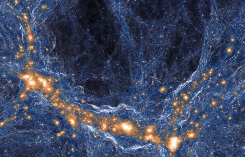 Orange regions host galaxies
