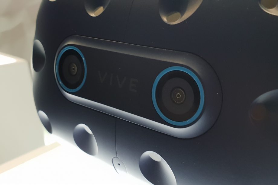 Those two blue circles are the most noticeable physical difference between the Vive Pro Eye and Vive Pro