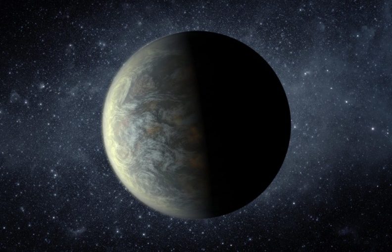 An artist's impression of an Earth-sized exoplanet