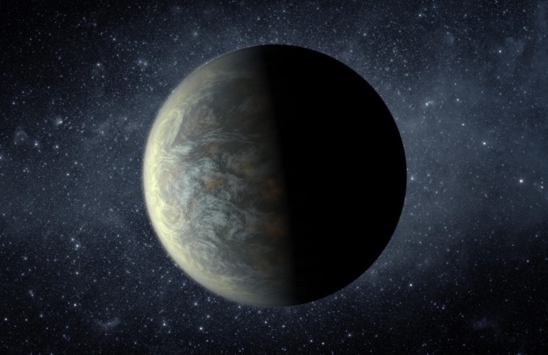 An artist's impression of an Earth-sized exoplanet