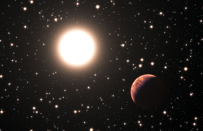 This artist's impression shows one of the three newly discovered planets